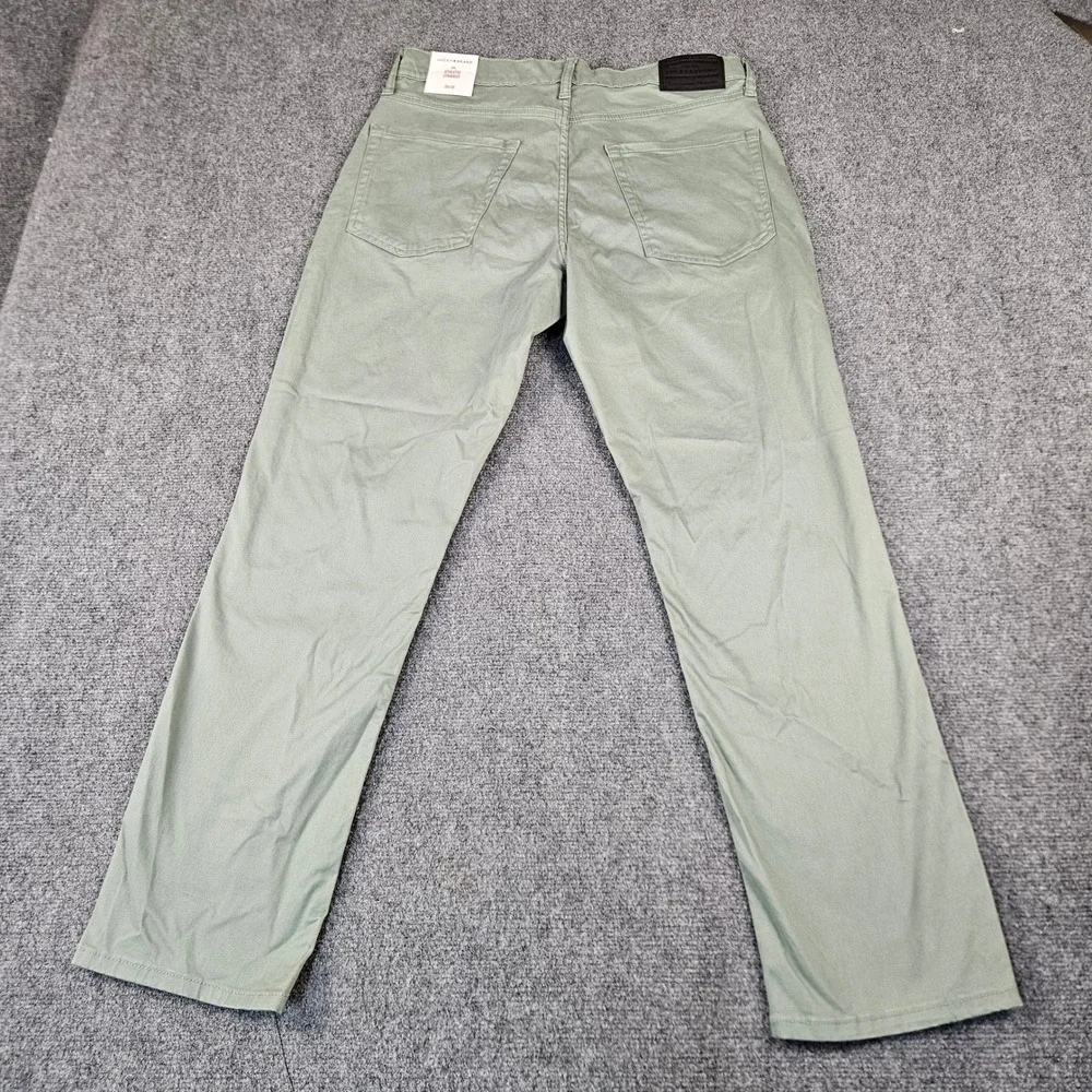 $99 Lucky Brand 410 Athletic Straight Pants Mens 33x30  Green Advanced Stretch